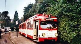 Letzter Zug der Linie 6 nach Marienburg