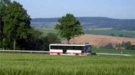 Hochflurgelenkbus in Kassel