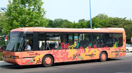 Keith Haring Bus in Magdeburg